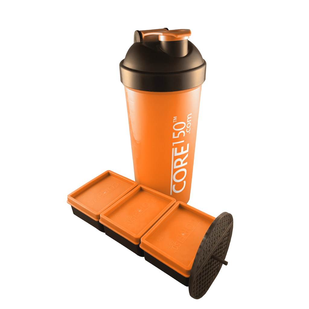 Mini Shaker Black & Orange 300ml – K2 Protein